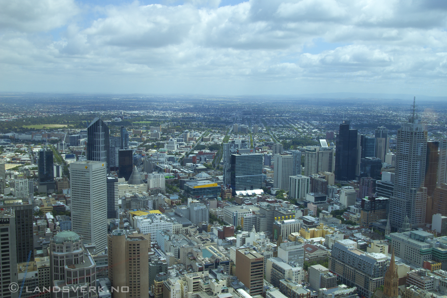 The view from the shitty "Eureka Skydeck", without open air and anti-reflective windows. Melbourne, Victoria. 

(Canon EOS 550D / Sigma 18-50mm F2.8)