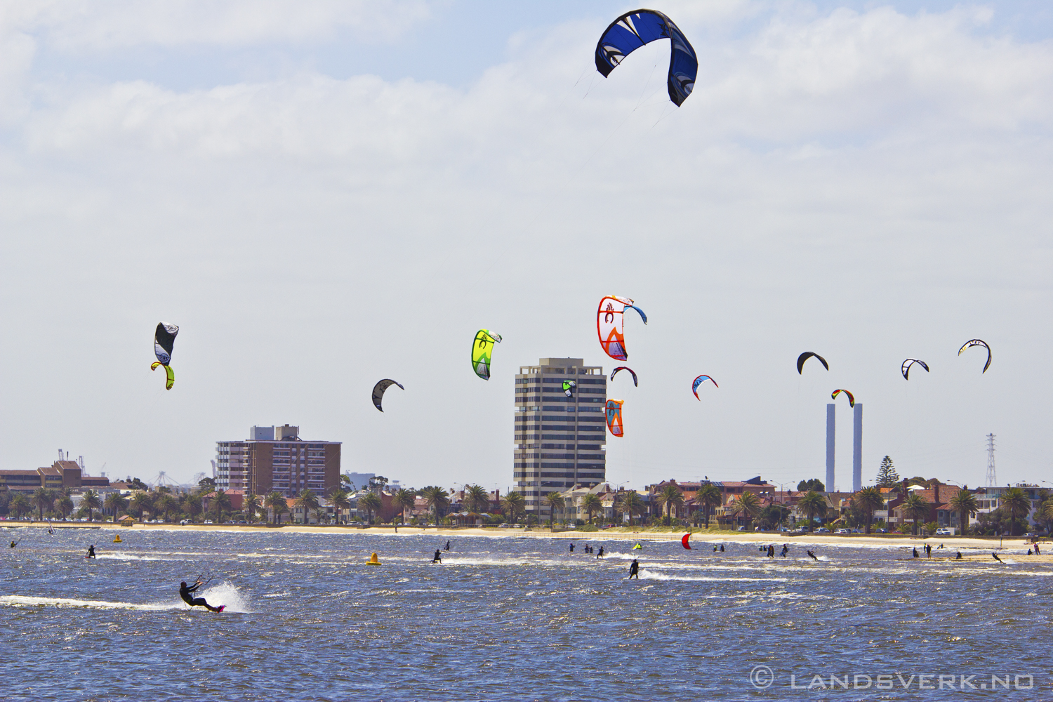 Kiting, St. Kilda Beach, Melbourne, Victoria. 

(Canon EOS 550D / Sigma 70-200mm F2.8 OS)