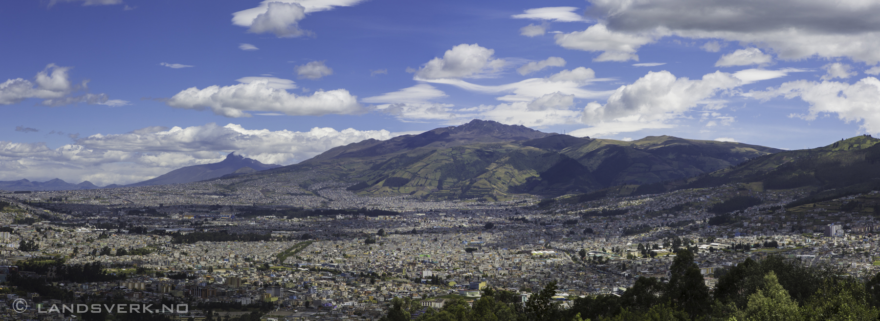 Outer parts of Quito with Kotopaxi (volcano) in the background, Ecuador. 

(Canon EOS 5D Mark III / Canon EF 24-70mm f/2.8 L USM)