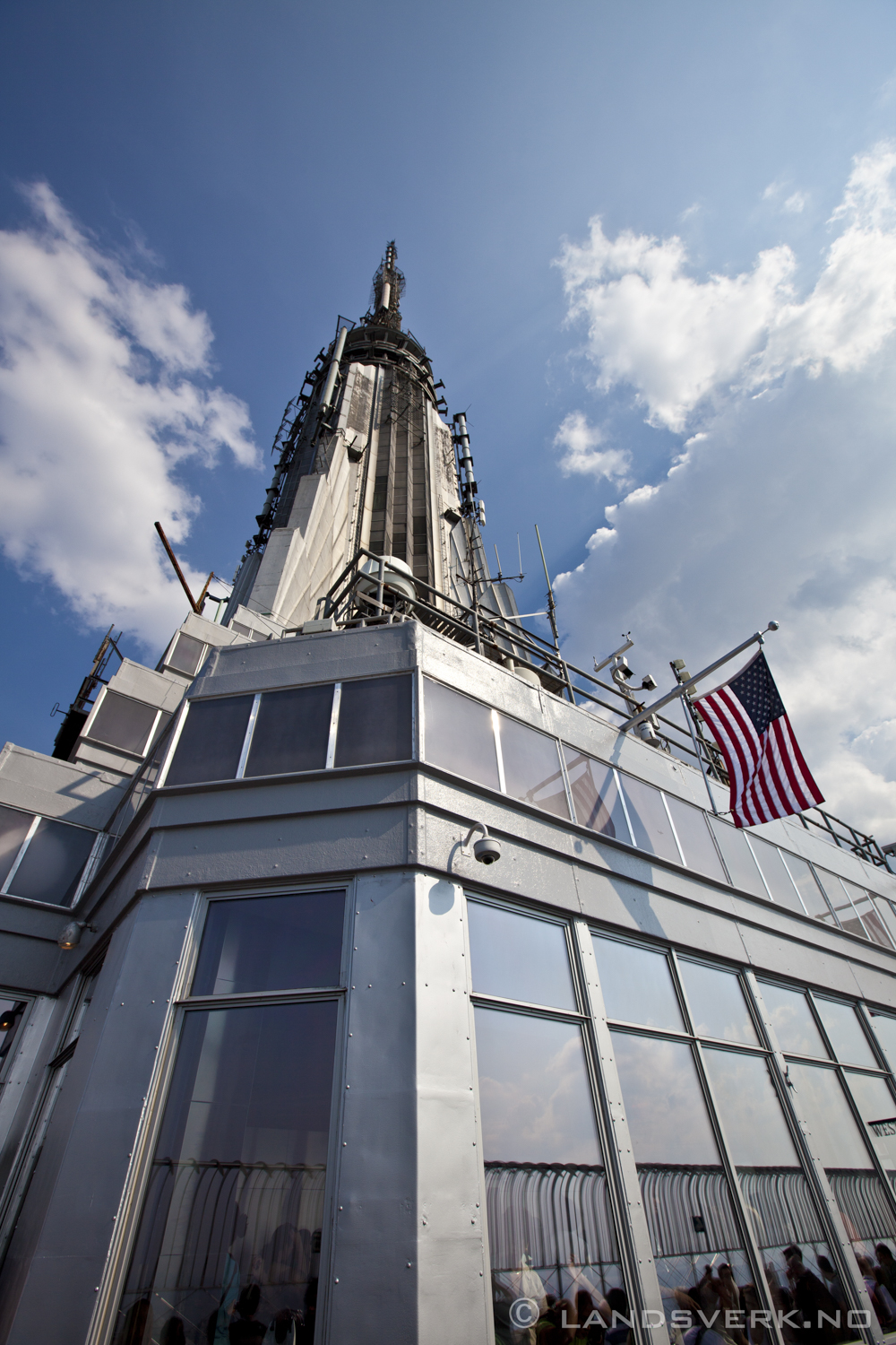 The top of the Empire State Building, New York. 

(Canon EOS 5D Mark II / Canon EF 16-35mm f/2.8 L II USM)