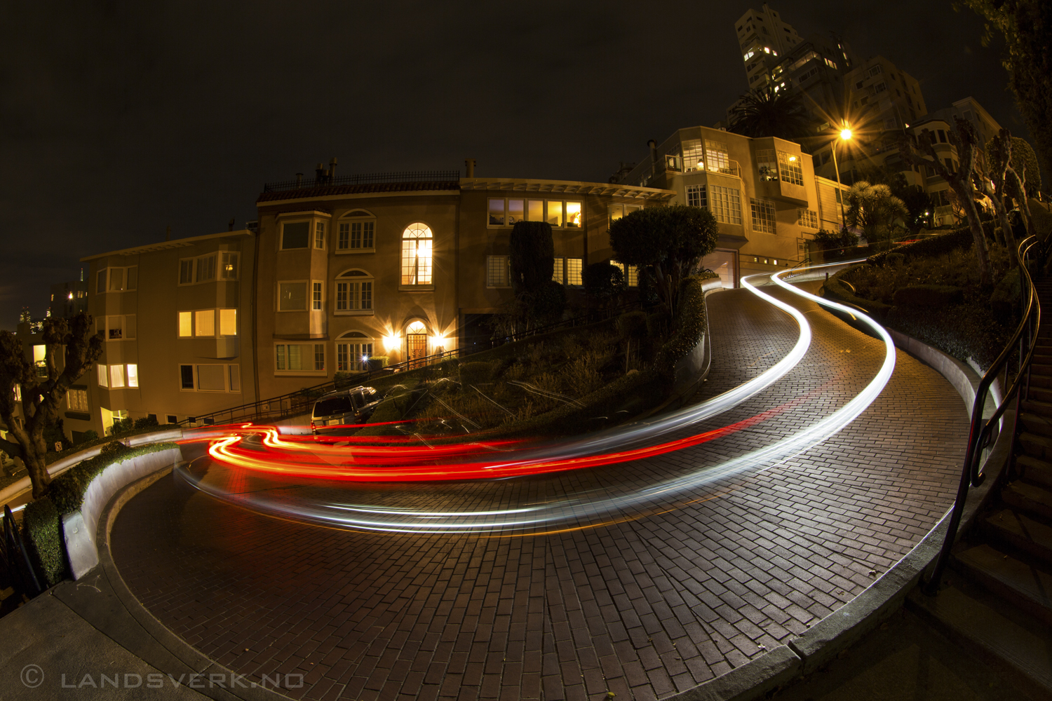 Lombard Street. San Francisco, California. 

(Canon EOS 5D Mark III / Canon EF 8-15mm f/4 L USM Fisheye)