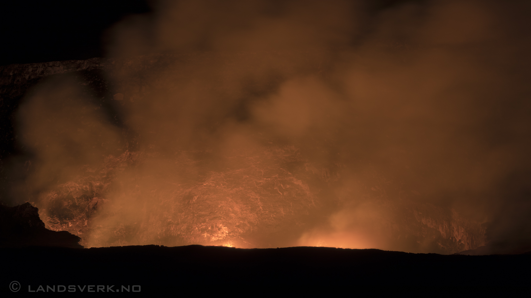 Watching an active lava eruption on top of the Kilauea volcano. Big Island, Hawaii. 

(Canon EOS 5D Mark IV / Canon EF 100-400mm f/4.5-5.6 L IS II USM)