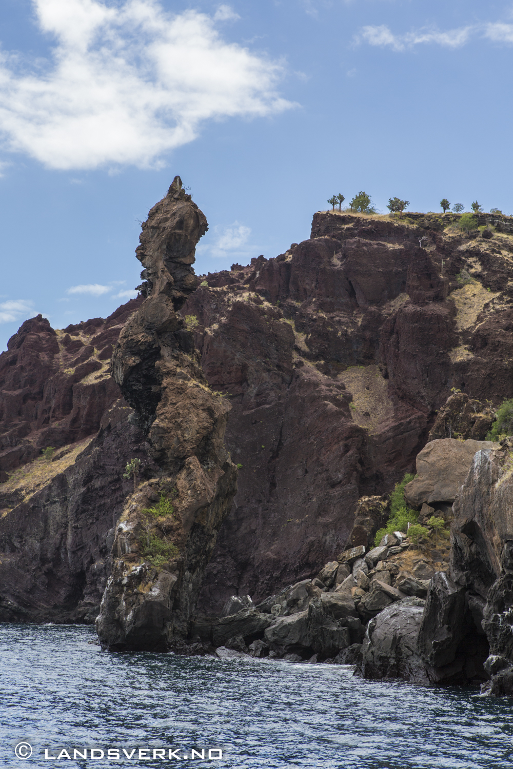 "The Praying Munk", Bucaneer Cove, Isla Santiago, Galapagos. 

(Canon EOS 5D Mark III / Canon EF 24-70mm f/2.8 L USM)