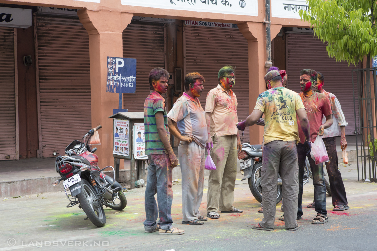 Celebrating Holi. Jaipur, India. 

(Canon EOS 5D Mark III / Canon EF 24-70mm f/2.8 L USM)